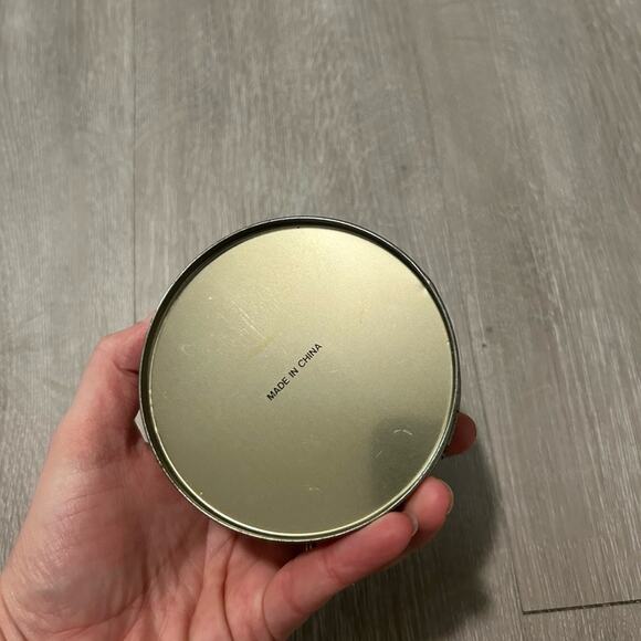 Vintage coaster tin set of 6 coasters- gray red blue- pattern- drink coaster - Picture 4 of 9